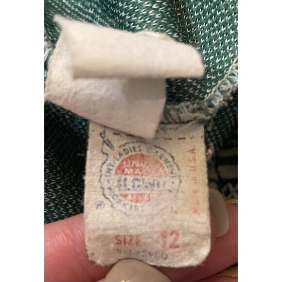 Vtg 70s ILGWU Union Made Women’s High Rise Wide Leg Pants Geometric Mod USA 6/8 - Picture 6 of 11